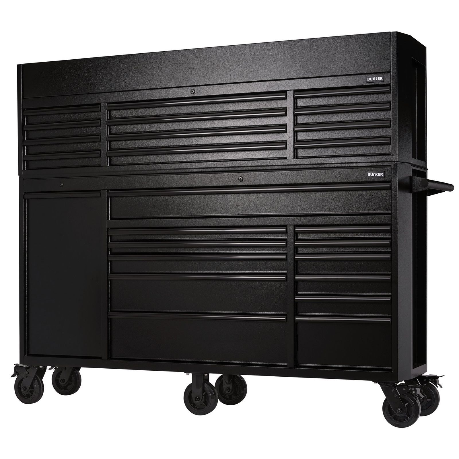 Draper 25 Drawer Combined Roller Cabinet And Tool Chest 72"" Black - 24253
