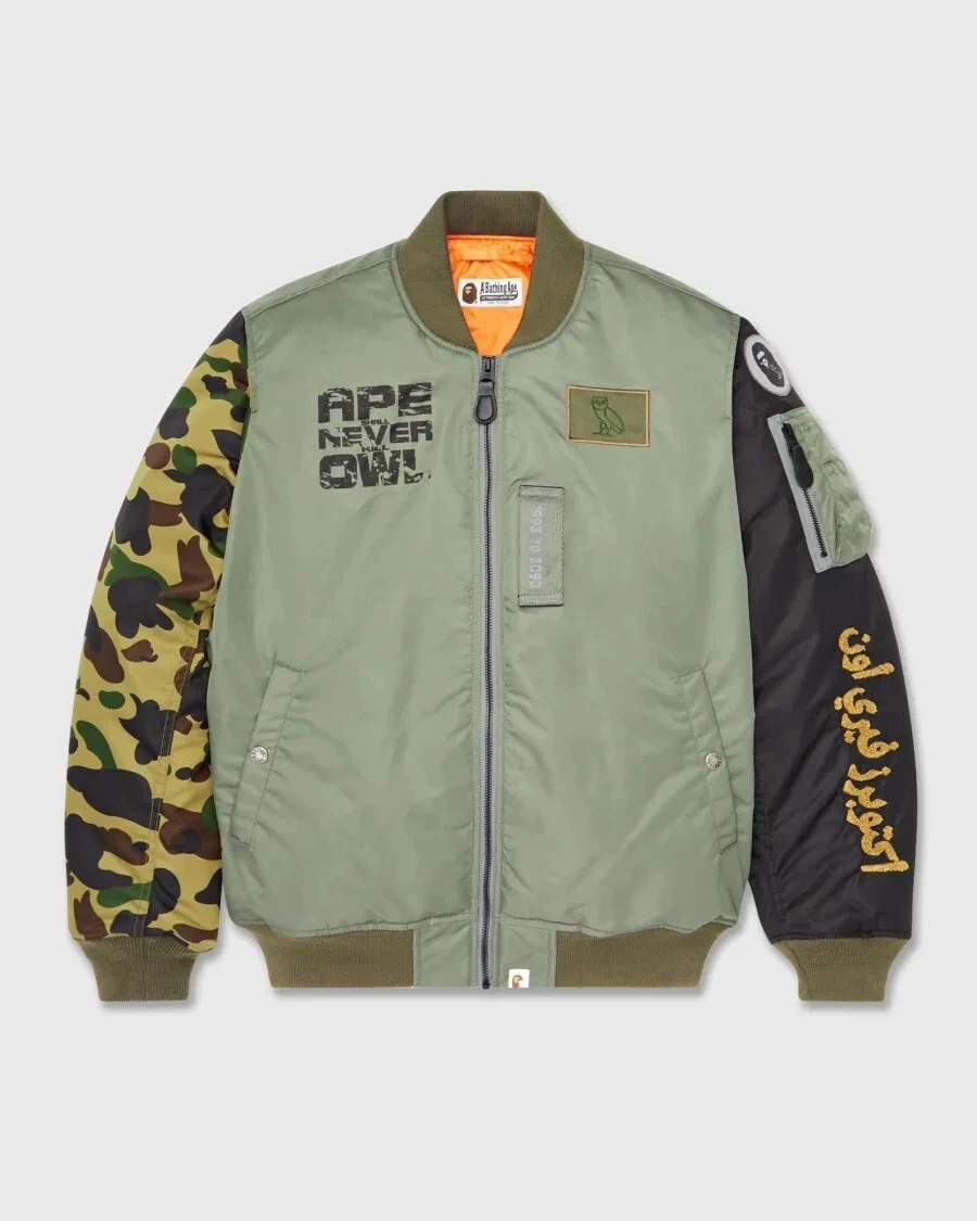 OVO x BAPE MA 1 Bomber Jacket Ultra Rare October s Very Own