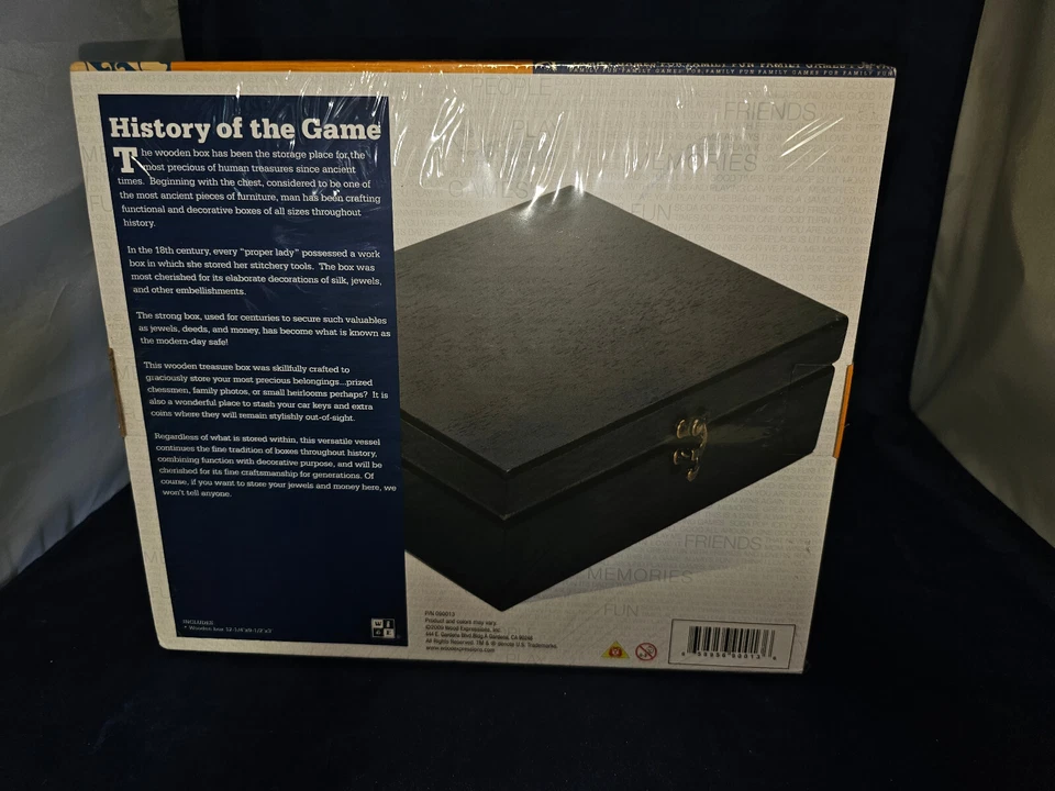 NEW NIB WE Games Wooden Keepsake Stash Box brass latch Black Stain jewelry - Image 2 of 4