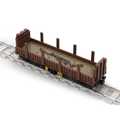 MOC-96686 4-Axle Pile Train Model 506 Parts Building Blocks Toys Set Gift