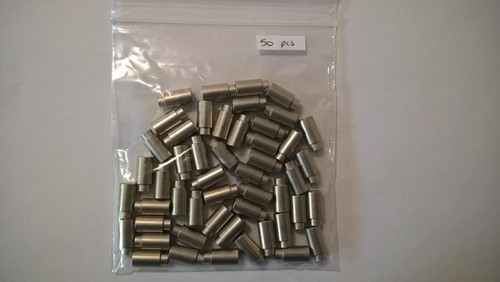 ZMN25 Lot of 50 pcs Round Swage Spacer 5/16" Diameter 1/2" Long Brass/Nickel - Picture 3 of 3