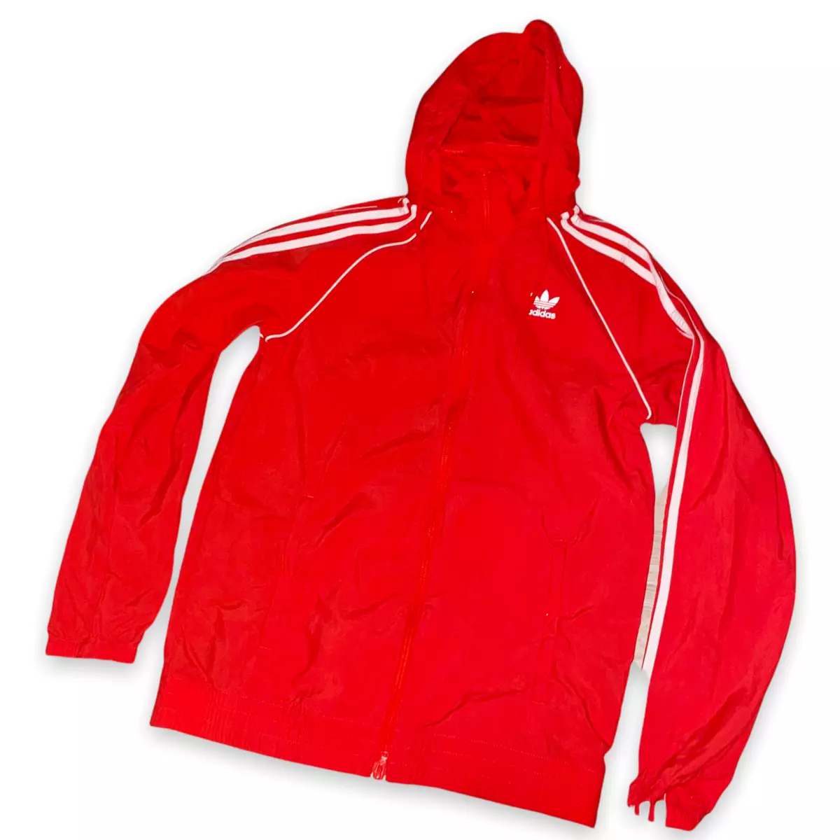 Rare adidas Originals SST Windbreaker Jacket Nylon Glanz Shell Suit Orange S eBay