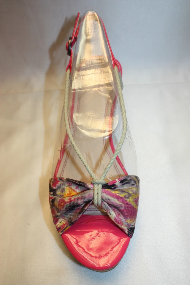 NOVO! Novo na caixa! PLENTY por TRACY REESE Rosa Multi Ikat PRESTON Cunha de Cortiça 9 UE40 US$ 130 - Imagem 3 de 4