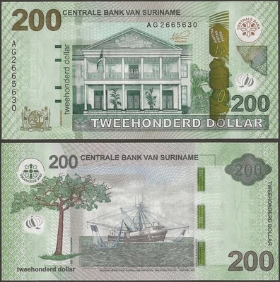 Suriname P166A 200 Dollar 2024 @ Ebanknotesshop - Bild 1 von 3