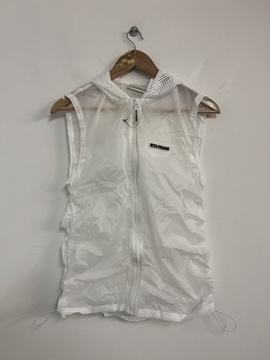 UO Iets Frans Sports Running Gilet Jacket White Ripstop Size Extra Small RRP £59