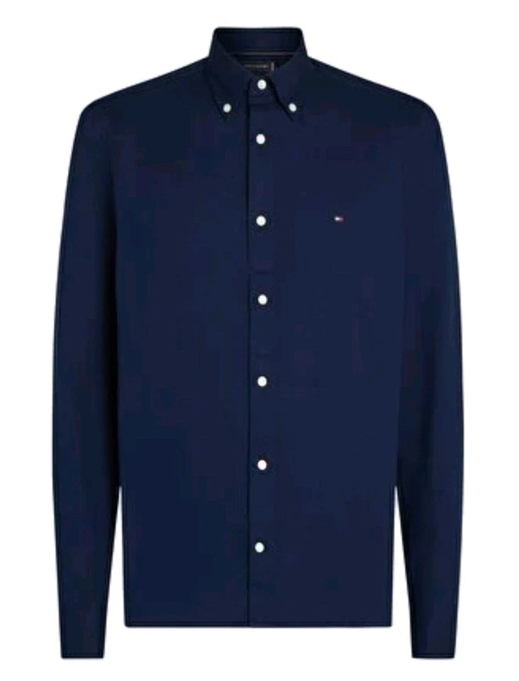  Tommy Hilfiger Blaues Hemd Herren Gr. XL Langarm  Neu mit Etiket - Bild 1 von 1