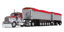 Die Cast Promotions 60-1632 1:64 Kenworth W900L Day Cab & End Dump Trailers