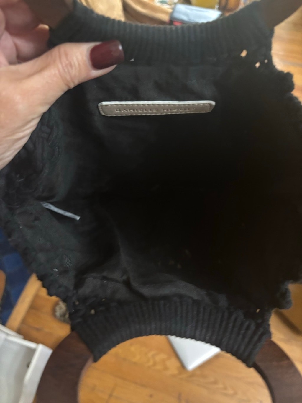 Danielle Nicole Black Macrame Crossbody Bag One S… - image 6