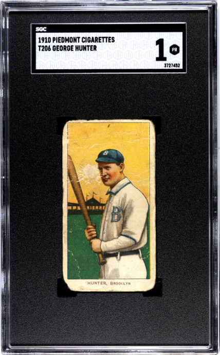 1910 Piedmont Cigarettes (T206) Hunter, George SGC 1