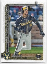 2025 Topps Blake Perkins #47 Canvas Parallel #'d /50 Milwaukee Brewers Series 1