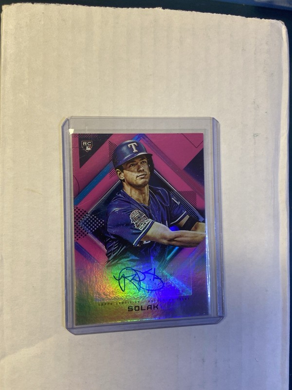 2020 Topps Fire Magenta 14/25 Nick Solak #FA-NSO Rookie Auto RC