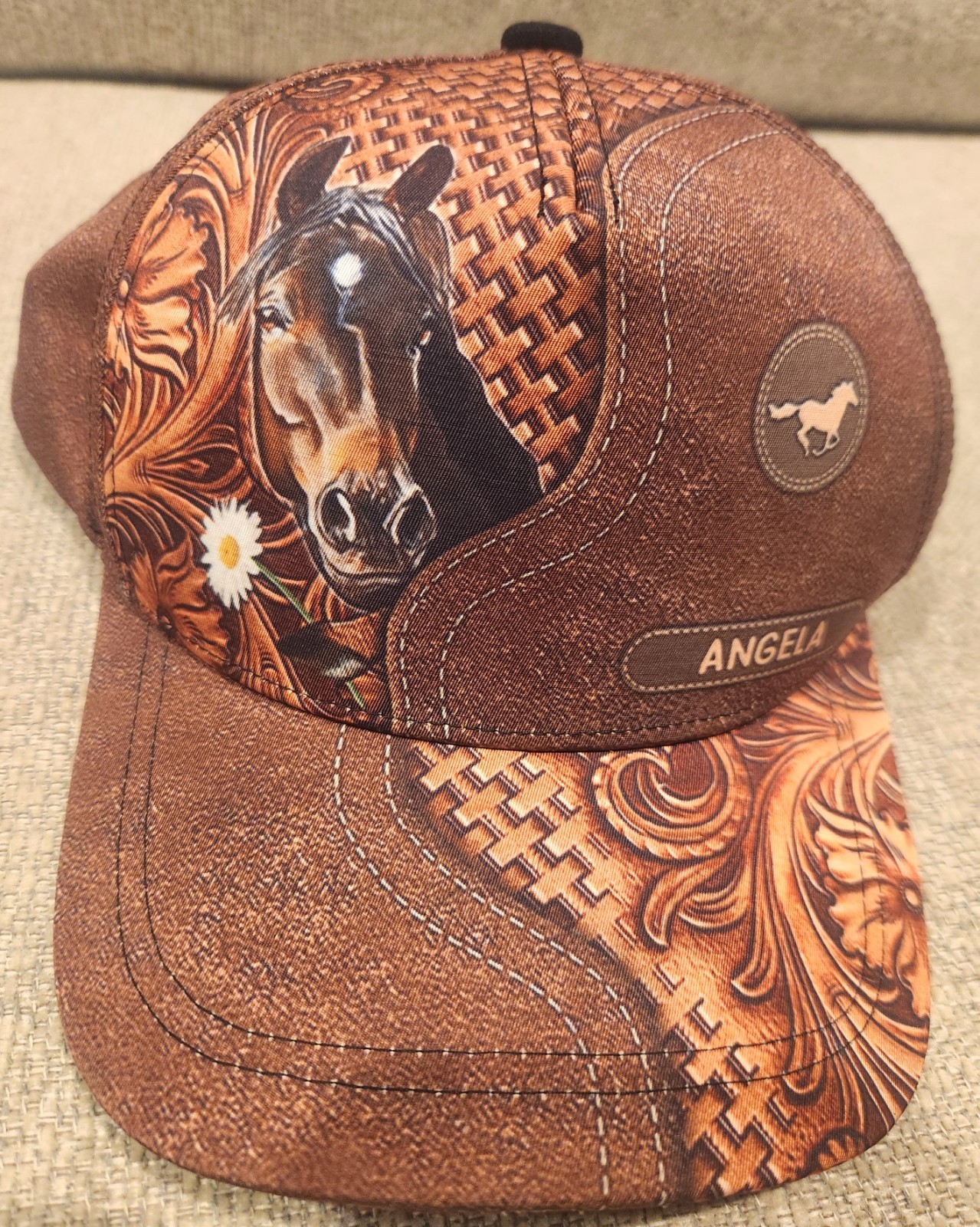 Personalized Brown Horse Baseball Cap, Custom Adjustable 3D Printed Baseball