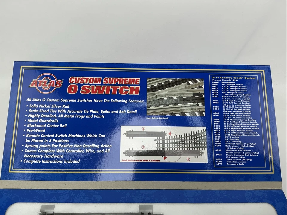 Atlas O Guage 21st Century Track System O-54 Righthand Remote Item #6071 - Image 3 of 4