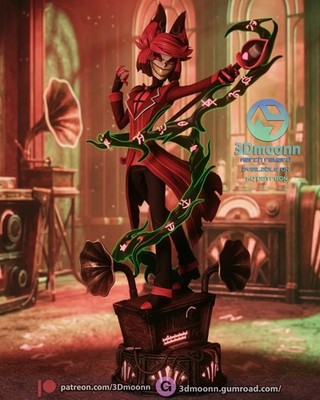 Alastor Hazbin Hotel 1:6 Scale Premium Resin Statue Unpainted