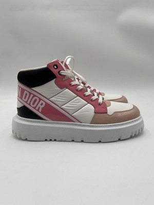 Dior D-Player High Top sneakers in a pink multicolor Leather / Nylon Size 40