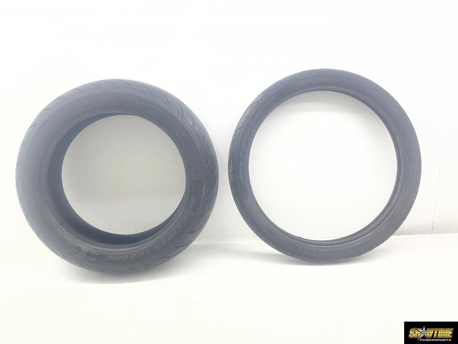 AVON COBRA CHROME 190/60 VR17 REAR 80/90-21 FRONT TIRES PAIR