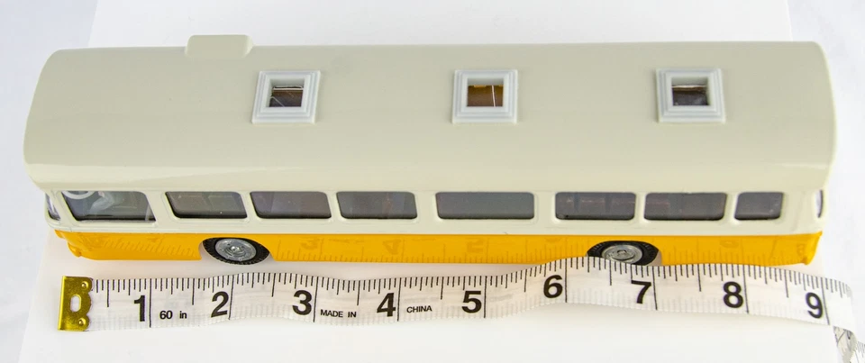 Autobús urbano vintage años 60 Tekno Dinamarca Holanda 851 Scania CR-76 - amarillo y blanco Foto 2 de 4