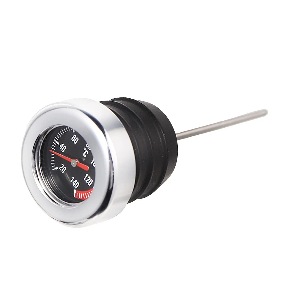 Chrome Oil Temperature Dipstick For Harley 00-17 Softail Twin Cam Fat Boy FLSTF Foto 2 de 4
