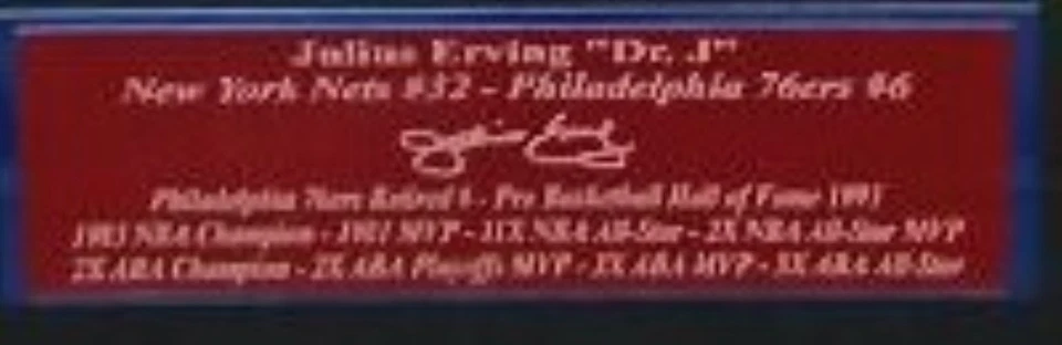 JULIUS ERVING CUSTOM FRAMED 17X22 PICTURE/AUTO STAT SHEET JSA CERTIFIED AY47165 - Image 4 of 4