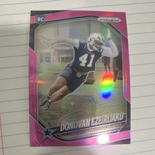 Panini 2025 Prizm Donovan Ezeiruaku 314 Cowboys Pink Prizm Rookie