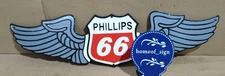 Phillips 66 Porcelain Enamel Sign 28 x 7  Inches 1 Sides
