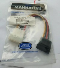 Manhattan Serial ATA Power Cable SATA Molex 4pin M / SATA 15pin F ICOC SATA-415