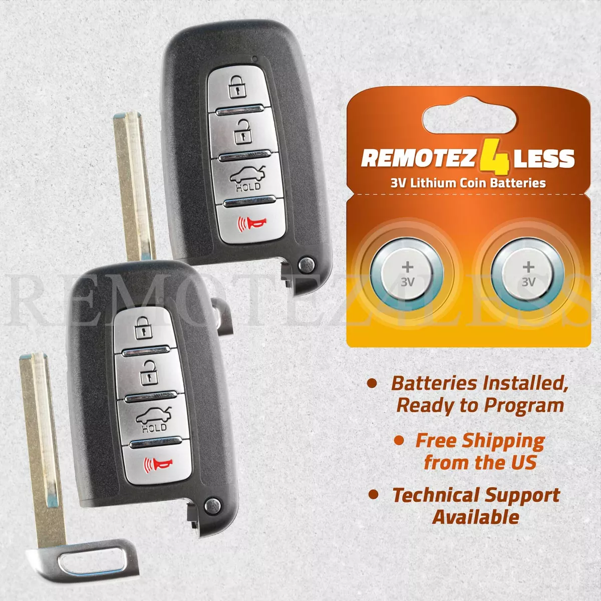2 For 2013 2014 Hyundai Tucson Replacement Remote Fob High