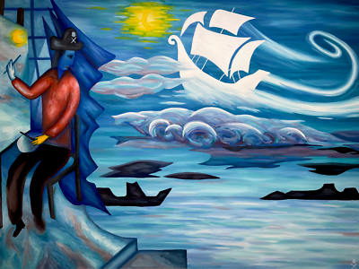 Treasure Paintings JR Bissell: Marc Chagall x Mary Blair 