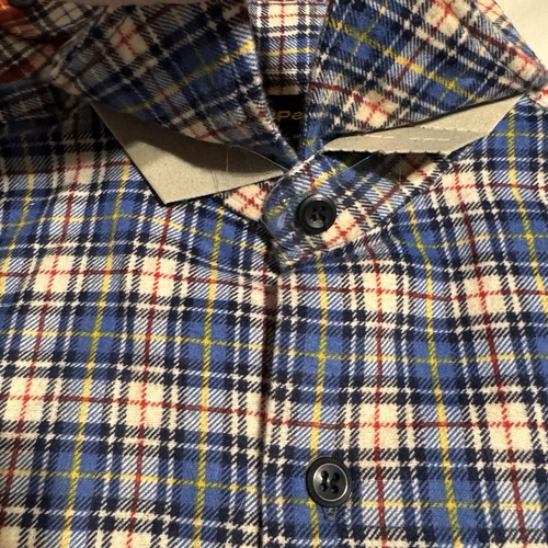 2 NOS New Vintage JCPenney Flannel Long Sleeve Button Up Shirts Sz. M-S 14 & 15 - Picture 6 of 7