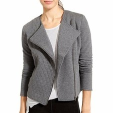 Athleta Belevedere Quilted Moto Jacket Size XS