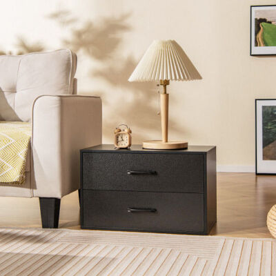 2-Drawer Stackable Horizontal Storage Cabinet Dresser Chest with Handles- Black - | eBay 2-Drawer Stackable Horizontal Storage Cabinet Dresser Chest with Handles- Black - | eBay