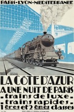 TRAIN CôTE d'AZUR à 1 NUIT de PARIS Rvhf-POSTER HQ