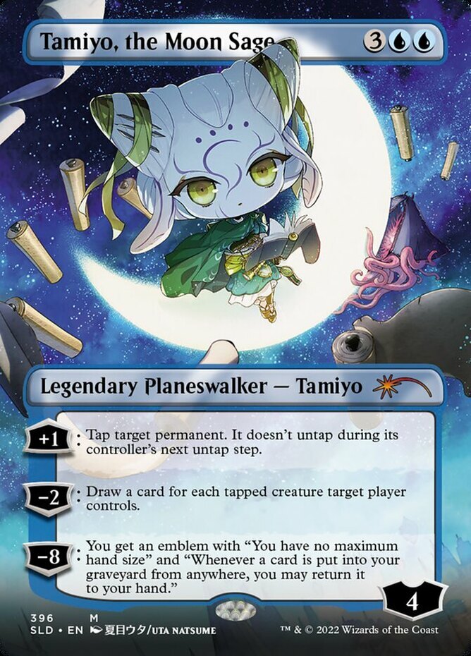 月の賢者タミヨウ　日本語　foil 1x] Tamiyo, the Moon Sage - Foil - Borderless Near Mint