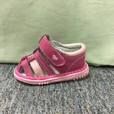 New Toddler Girl’s Easy USA BB2690 Fuchsia Closed-Toe Sandals With Heart Size 8