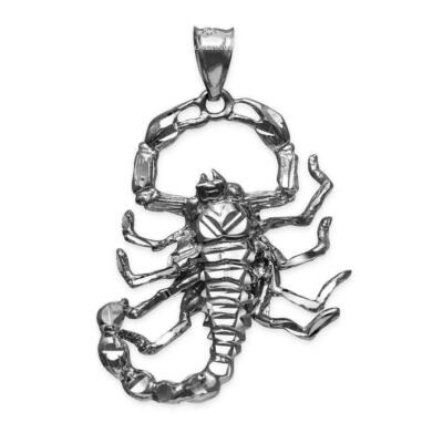 Sterling Silver Mens Scorpion DC Pendant 