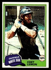 1981 Topps #242 Chet Lemon Card Chicago White Sox