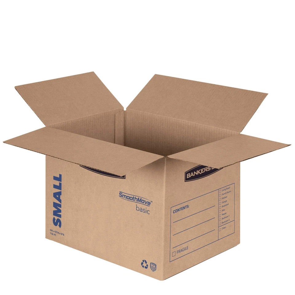 Small Brown Moving Boxes 16 x 12 x 12 Durable Recyclable Stackable 15 Pack - Image 2 of 4