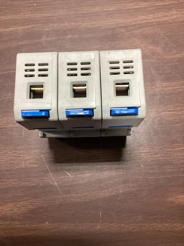 Qty 3 Littlefuse LPSJ30-31D 30Amp 600V 3-Pole Class J Fuse Holder DIN Mount - Image 4 of 4