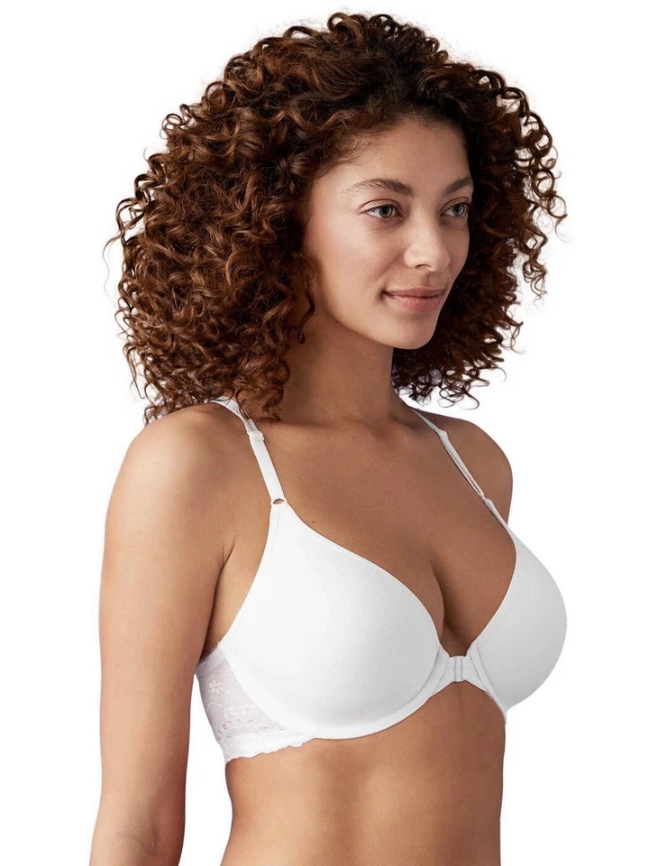 b.tempt'd Wacoal Inspired Eyelet Front Close T-Shirt Bra UW White Pink Black New - Image 2 of 4