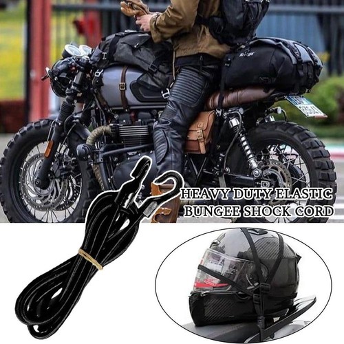 1m LONG BUNGEE STRAP ELASTIC LUGGAGE GOLF ROPE CORD WITH HOOKS CAR BIKE B1 D4P7