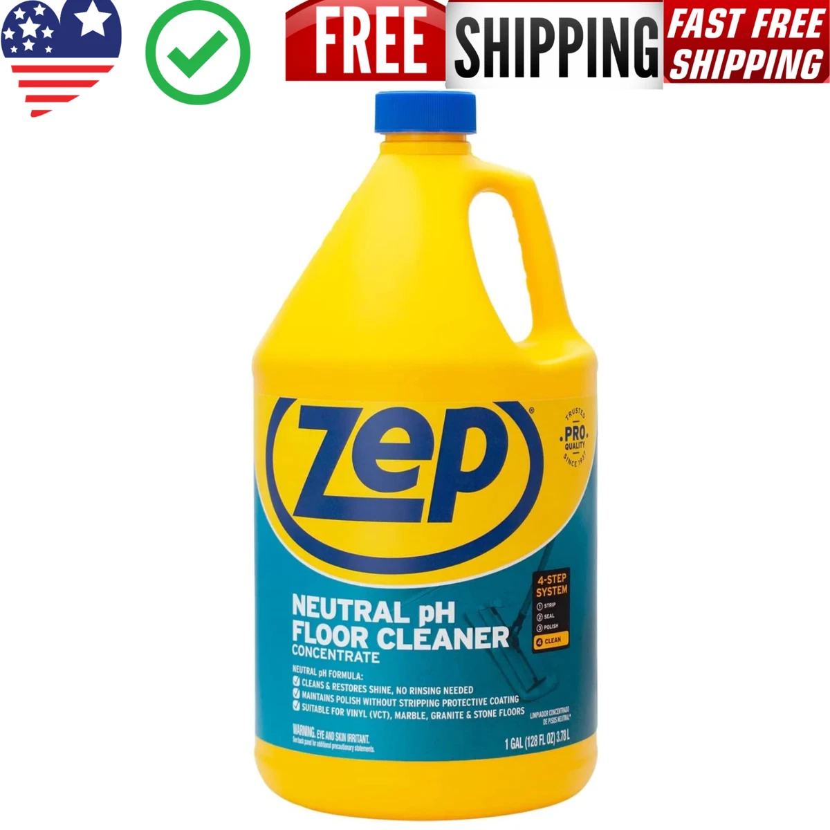 Zep Neutral PH Industrial Floor Cleaner 1 Gallon ZUNEUT128