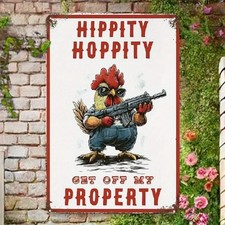 Chicken Room Sign Funny Metal Signs Retro Chickens Home Wall Decor 8X12inch