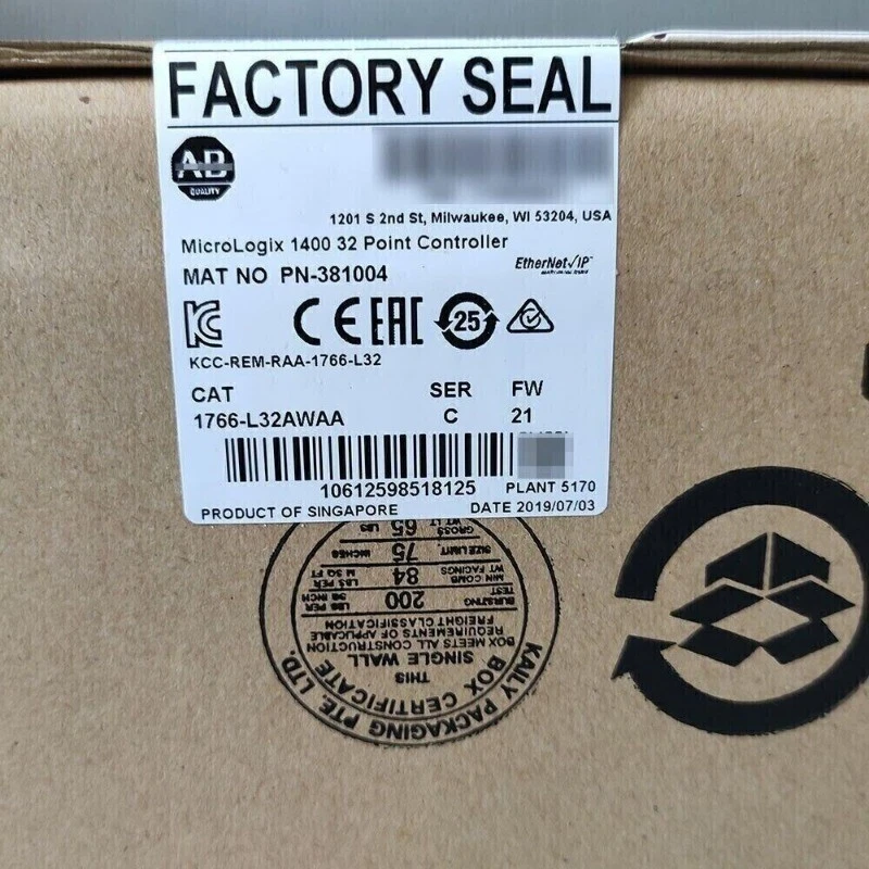 New Factory Sealed AB 1766-L32AWAA MicroLogix1400 32Point Controller US Free Tax - Image 2 of 4