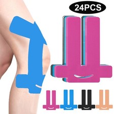 24pcs Kinesiology Tape for Knees Pain Relief Cotton Sports Athletic Tapes
