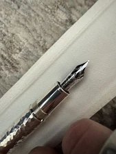 Montblanc Solitaire Sterling Silver LeGrand Martele Fountain Pen