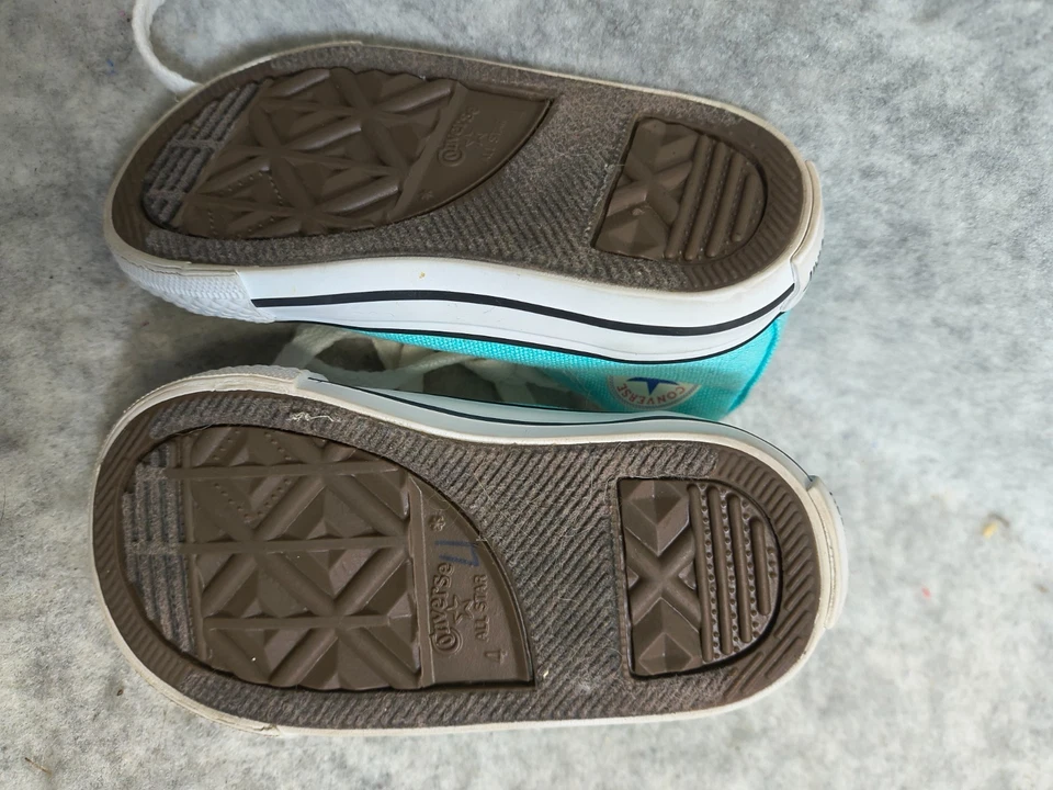 Converse Chuck Taylor Teal All Star Zapatos Tenis Hightop Infantil Niño Pequeño 4 Foto 4 de 4