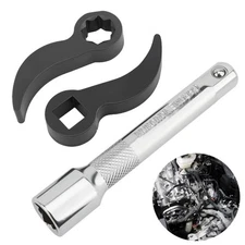 3 Pcs Pry Bar Wrench Adaptor Head Alloy Steel Crowbar Adapter Head Tool with ...
