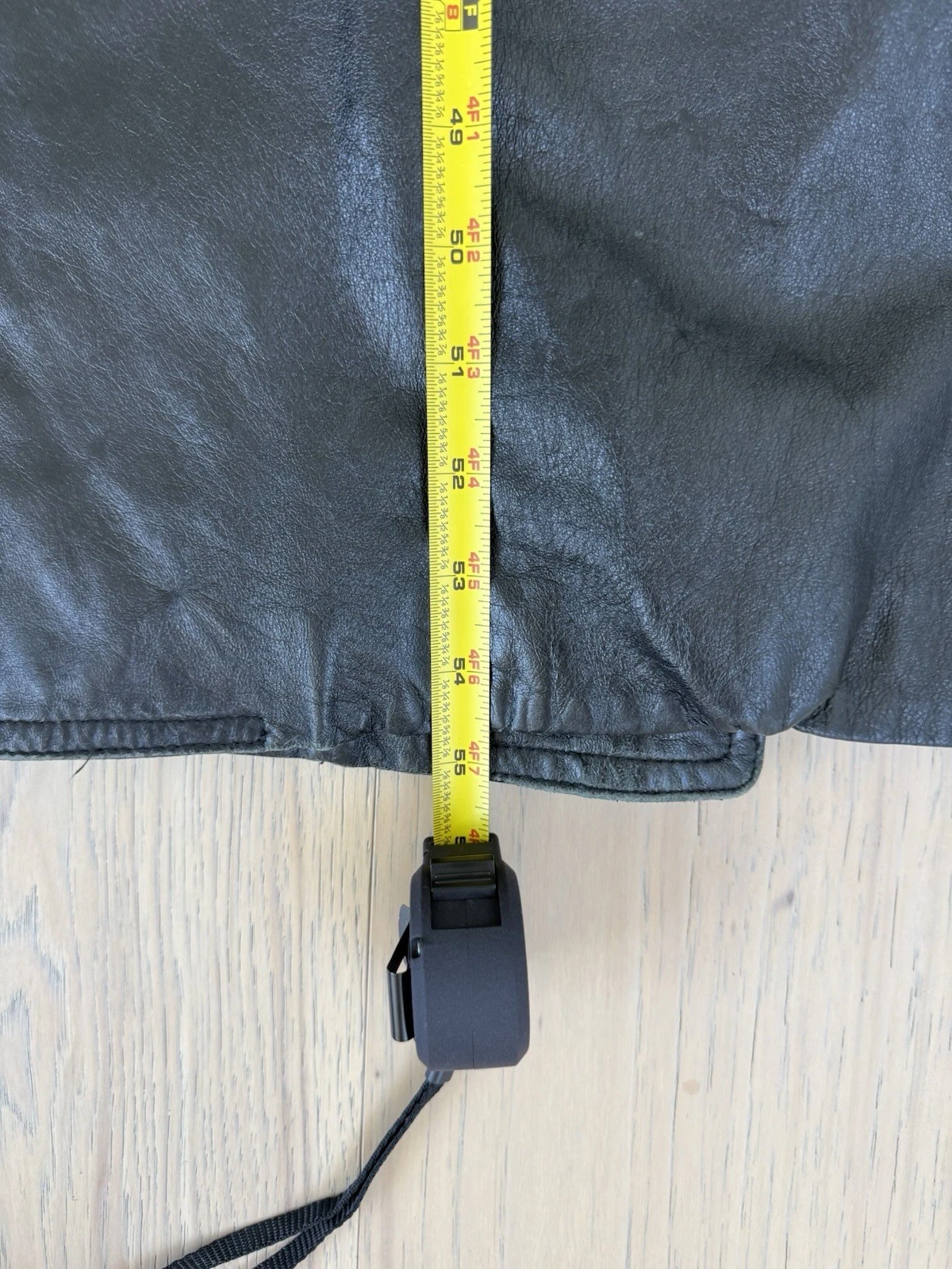 Perry Ellis Sport Men’s Vintage Full Length Genuine Leather and Fur Trench Coat - product detail image 5