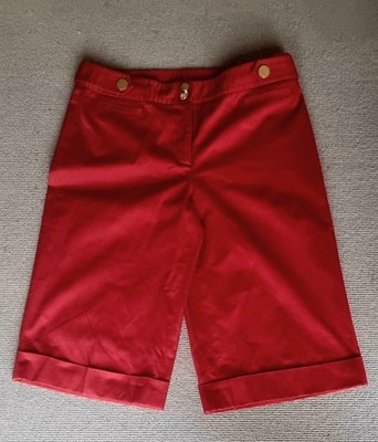 Rote Bermuda Shorts von WORTH USA Deadstock 90er Größe 10