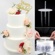 Cake Dowel Rod Set Plastic Cake Tier Support Set Cake Stands DIY Cake Decor UK
